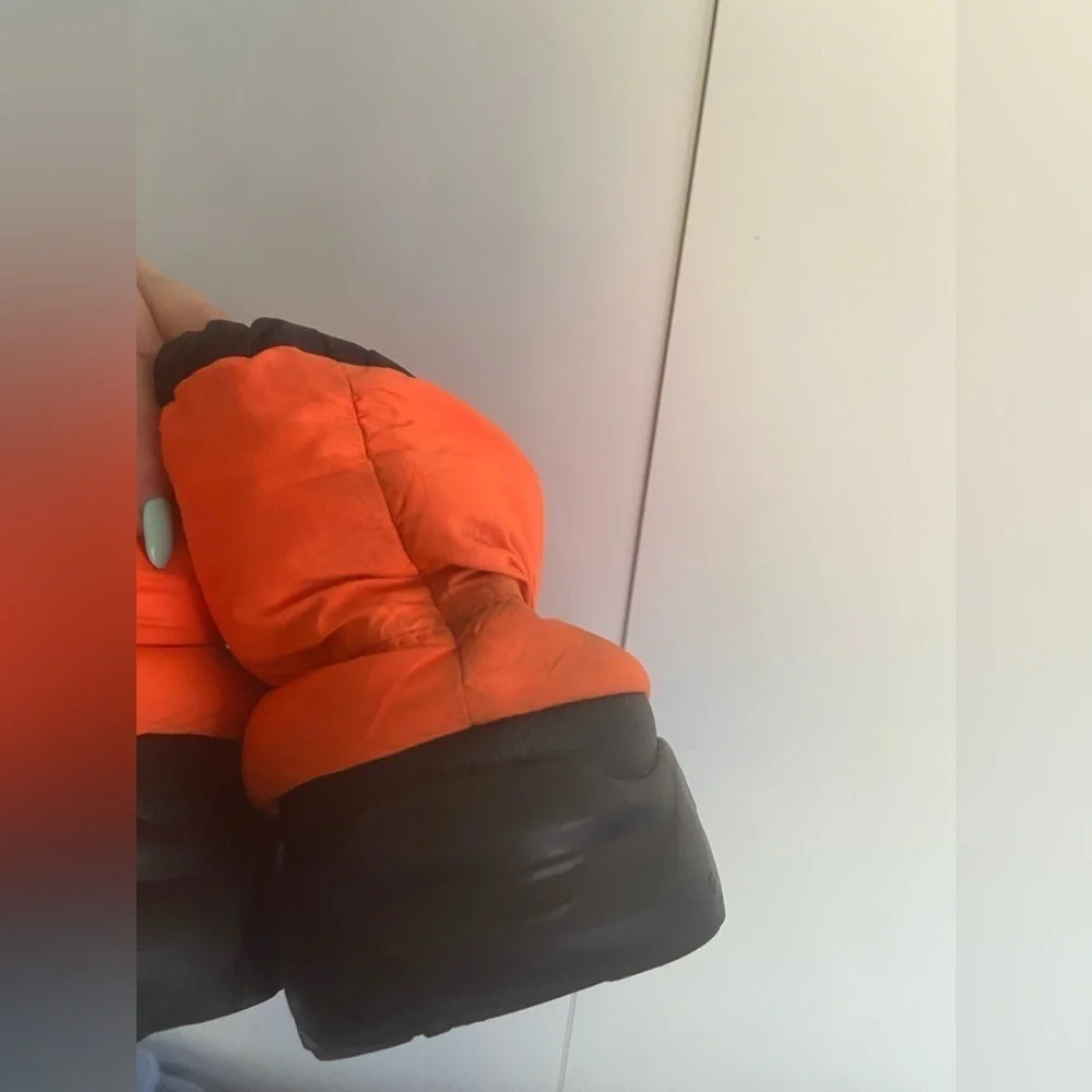 Supreme x TNF The North Face Leaves Nuptse Bootie Orange Box Logo Size 11